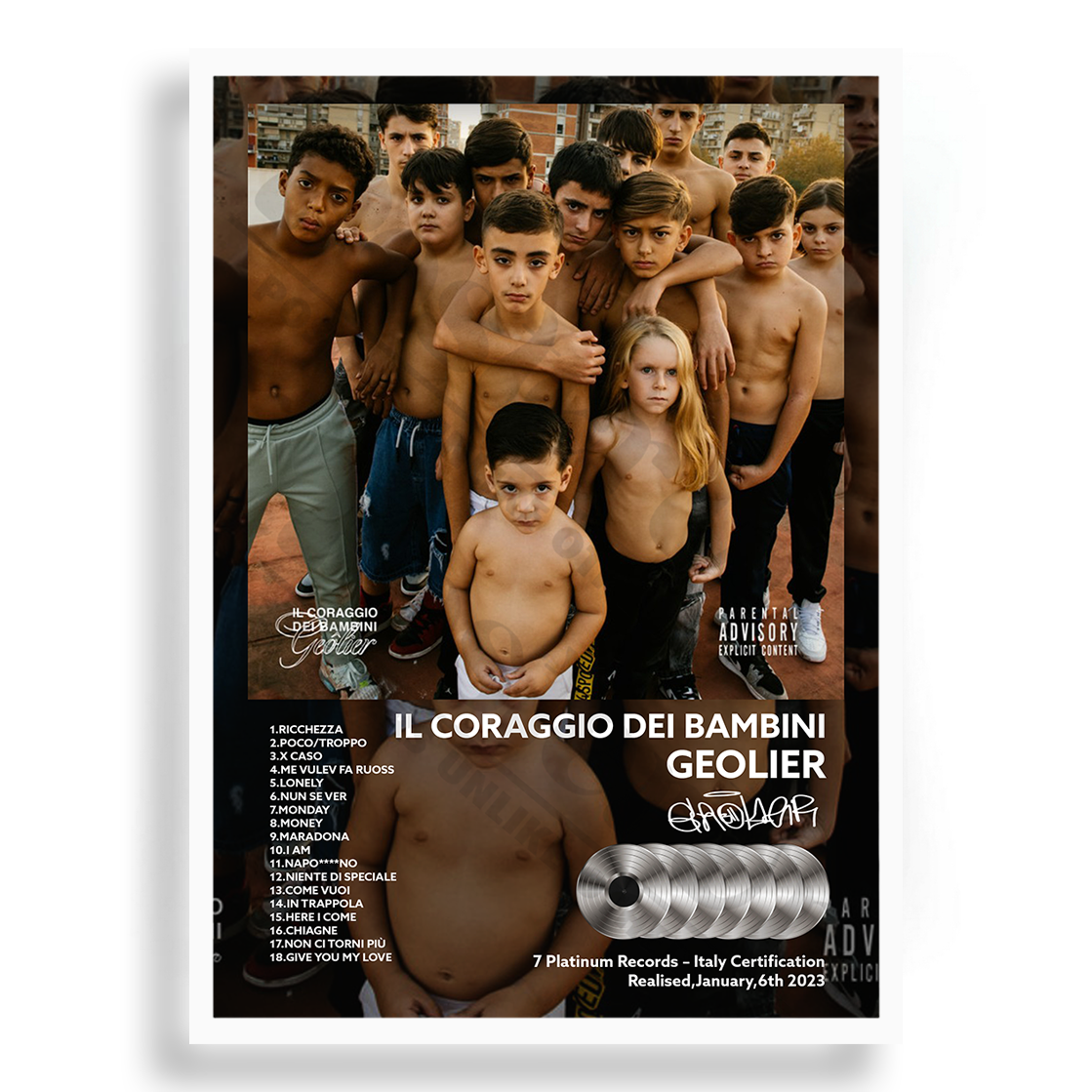 Il Coraggio dei Bambini Geolier | PosterUp PosterUp