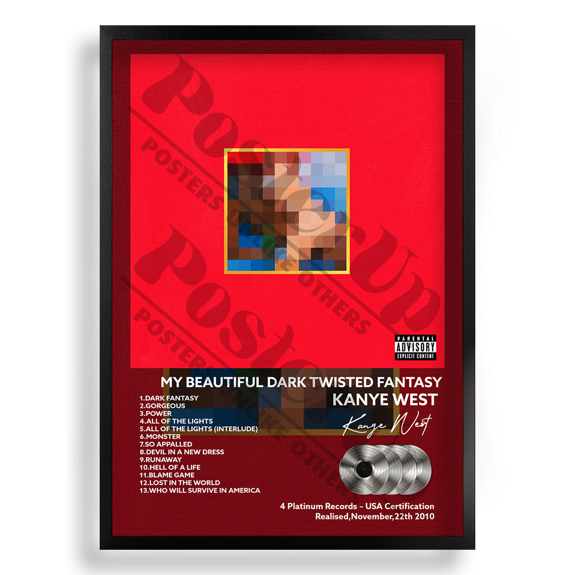 My Beautiful Dark Twisted Fantasy Kanye West | PosterUp PosterUp