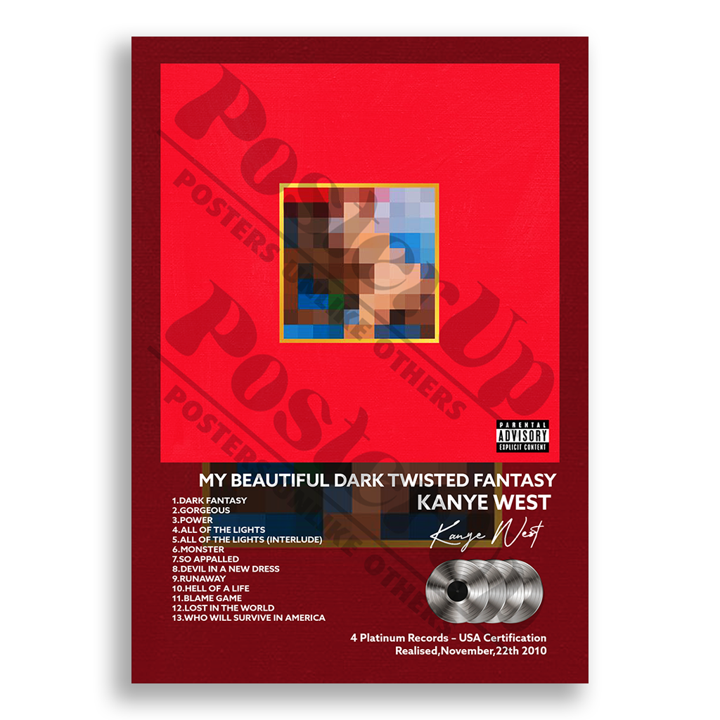My Beautiful Dark Twisted Fantasy Kanye West | PosterUp PosterUp